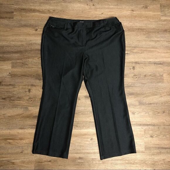 Roz & Ali Signature Boot Cut Gray Dress Pants Size 24W - Picture 1 of 10
